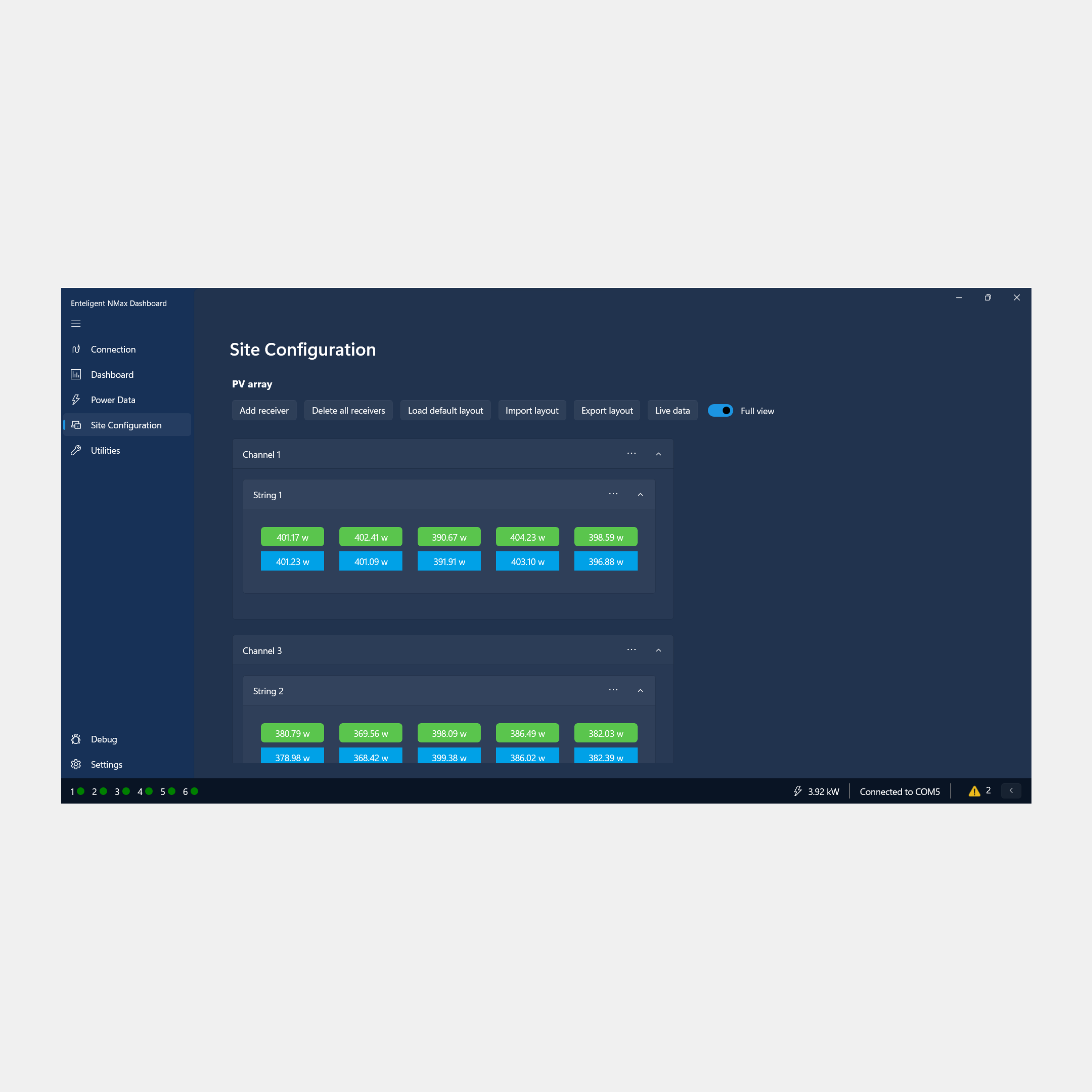 Enteligent™ NMax Dashboard Monitoring Application